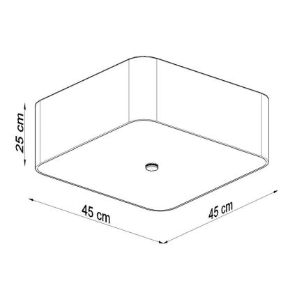 Stropní svítidlo LOKKO 5xE27/60W/230V 45 cm černá