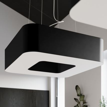 Lustr na lanku URANO 8xE27/60W/230V 60 cm černá