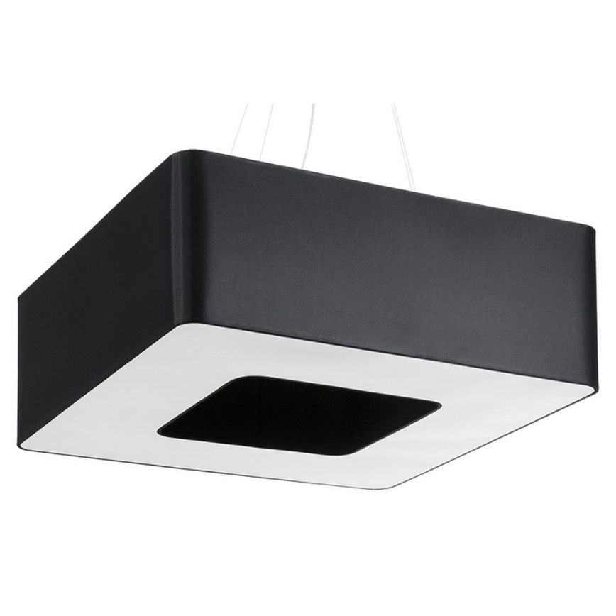 Lustr na lanku URANO 8xE27/60W/230V 60 cm černá