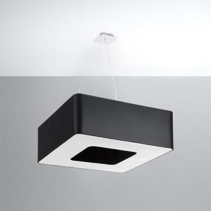 Lustr na lanku URANO 8xE27/60W/230V 60 cm černá