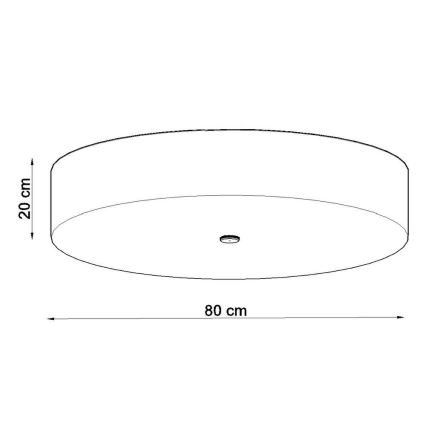 Stropní svítidlo SKALA 6xE27/60W/230V pr. 80 cm černá