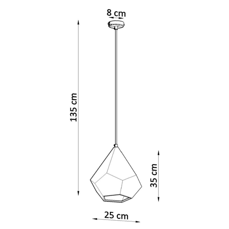 Lustr na lanku PAVLUS 1xE27/60W/230V