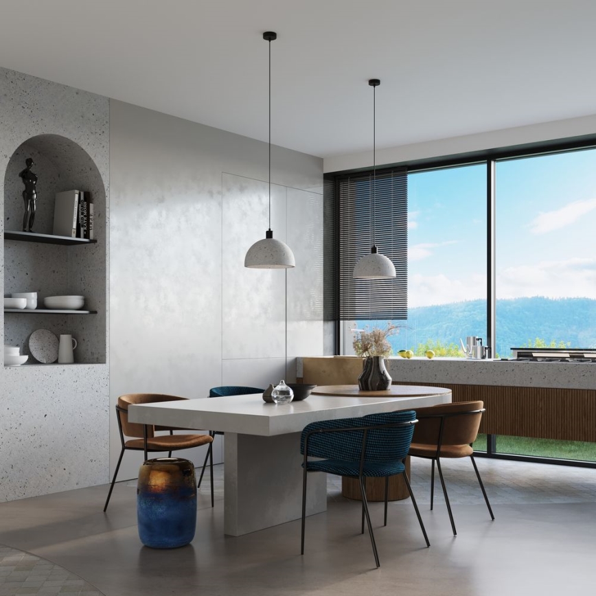 Lustr na lanku PABLITO 1xE27/60W/230V beton