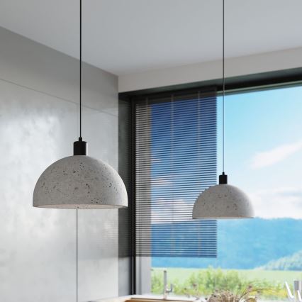 Lustr na lanku PABLITO 1xE27/60W/230V beton