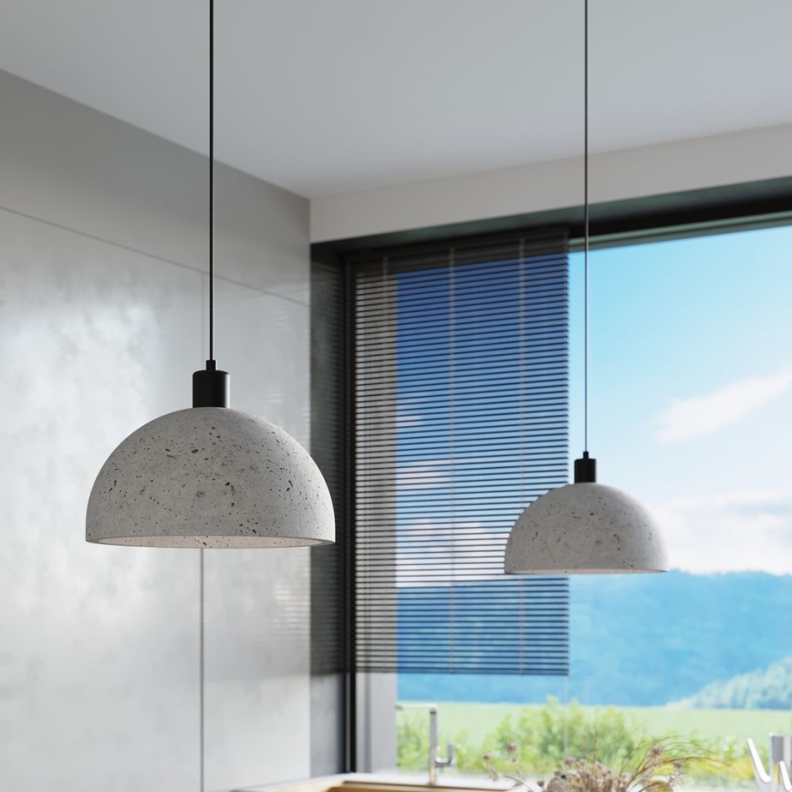 Lustr na lanku PABLITO 1xE27/60W/230V beton