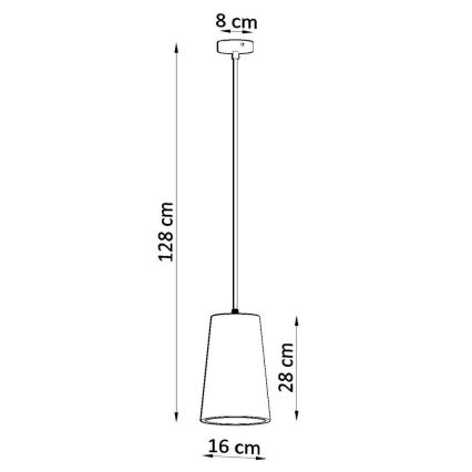 Lustr na lanku GULCAN 1xE27/15W/230V
