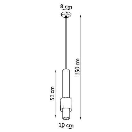 Lustr na lanku SHIRAZ 1xGU10/40W/230V + 1xG9/40W/230V