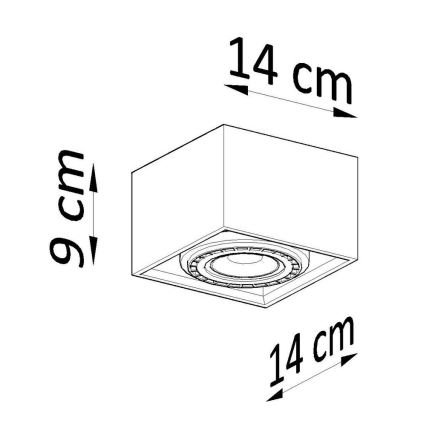 Stropní svítidlo QUATRO AR111 1xGU10/40W/230V beton