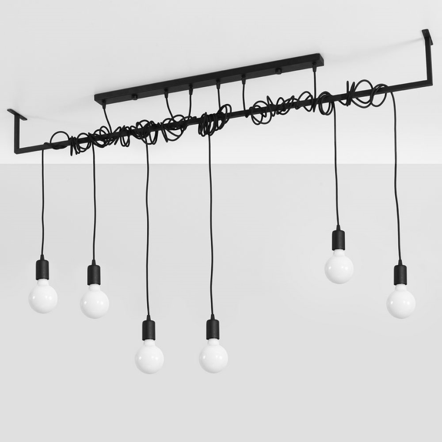 Přisazený lustr SALAMANCA 6xE27/60W/30V