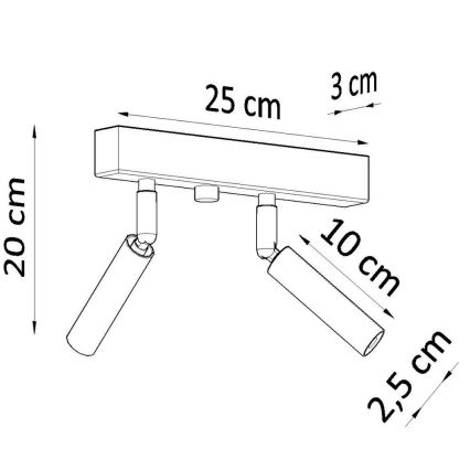 Bodové svítidlo EYETECH 2xG9/12W/230V černá