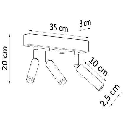 Bodové svítidlo EYETECH 3xG9/12W/230V bílá