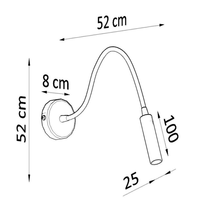 Flexibilní lampička AXIL 1xG9/12W/230V černá
