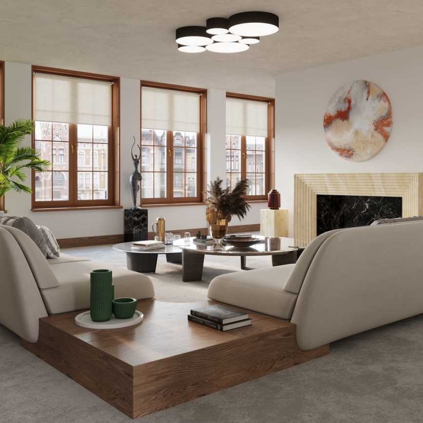 Stropní svítidlo ARENA 4xE27/15W/230V černá