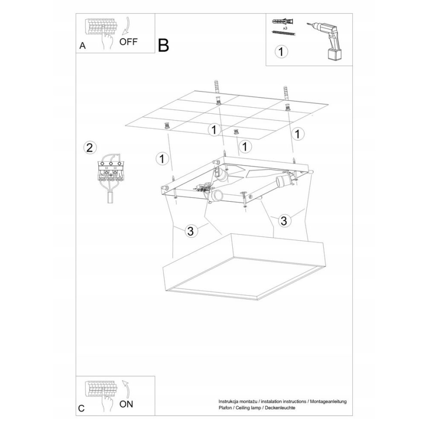 Stropní svítidlo MADERA 3xE27/60W/230V dub