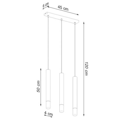 Lustr na lanku VIZIER 3xG9/40W/230V bílá