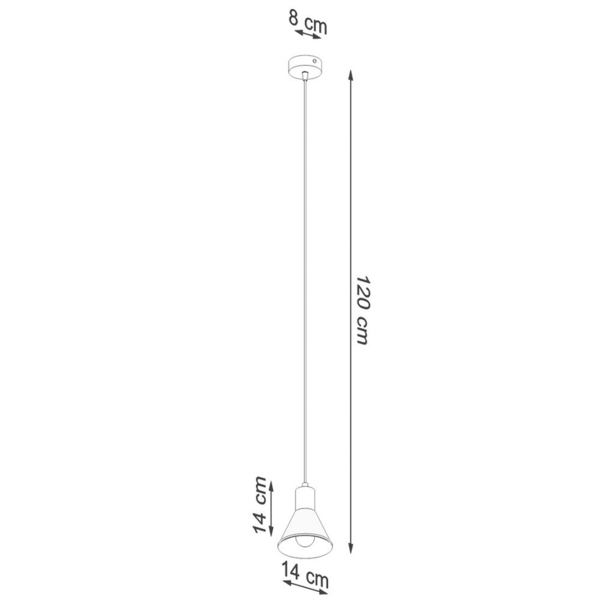 Lustr na lanku TALEJA 1xE27/60W/230V bílá