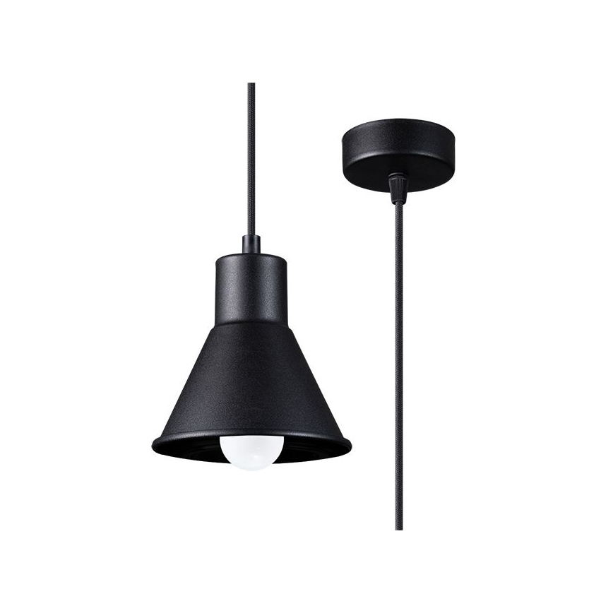 Lustr na lanku TALEJA 1xE27/60W/230V černá