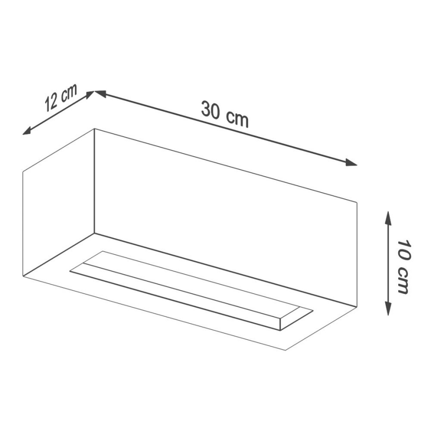 Nástěnné svítidlo VEGA 1xE27/60W/230V 30 cm beton