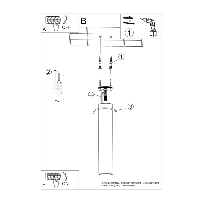 Bodové svítidlo LAGOS 1xGU10/10W/230V 20 cm černá