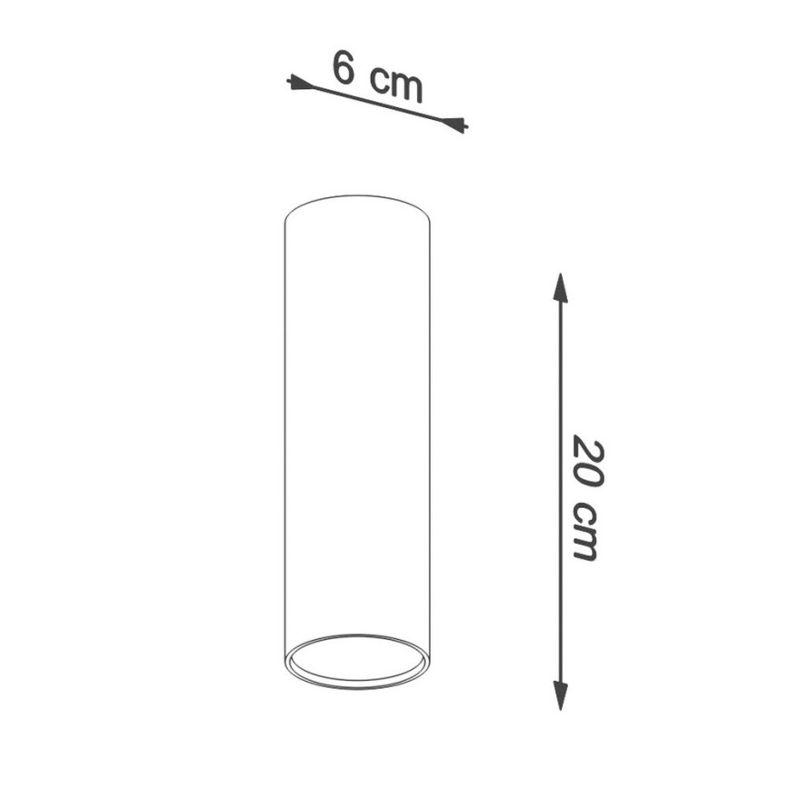 Bodové svítidlo LAGOS 1xGU10/10W/230V 20 cm černá