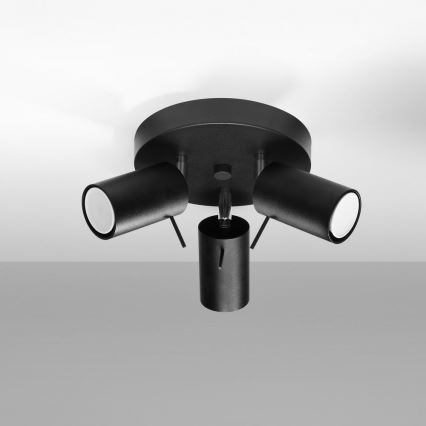 Bodové svítidlo RING 3xGU10/10W/230V černá