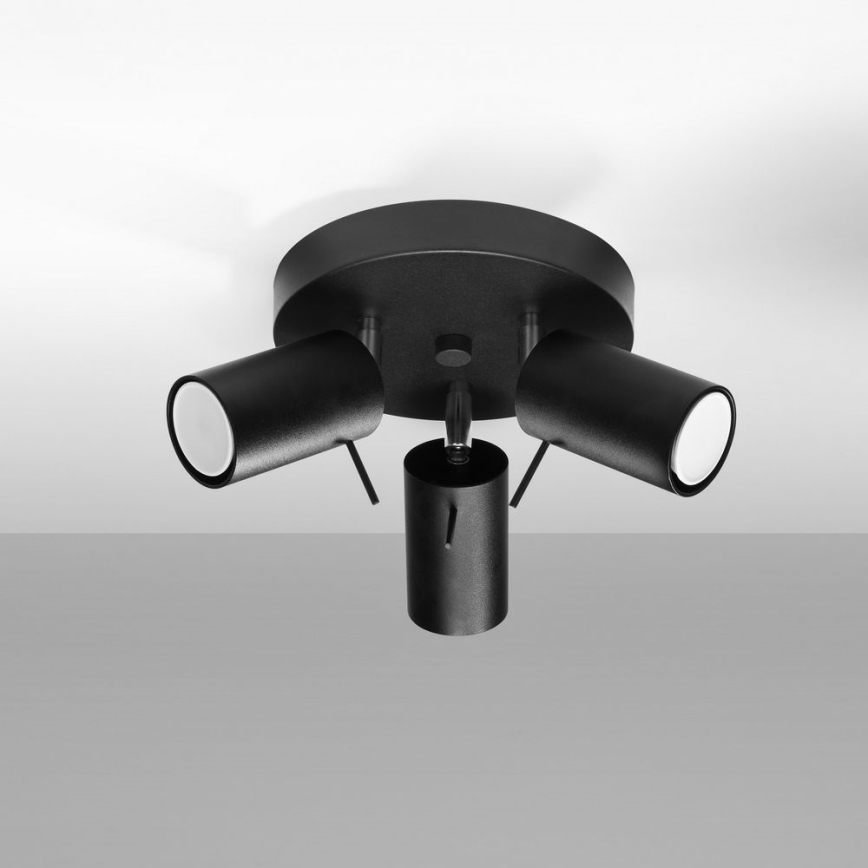 Bodové svítidlo RING 3xGU10/10W/230V černá