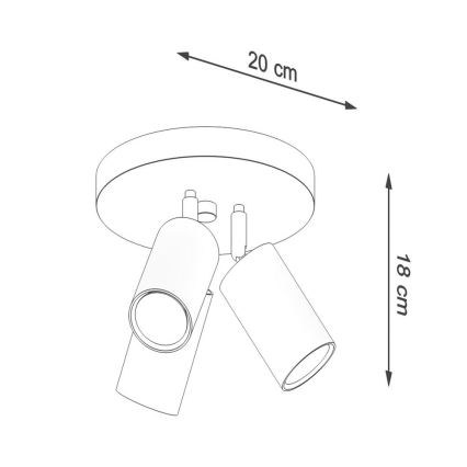 Bodové svítidlo RING 3xGU10/10W/230V černá