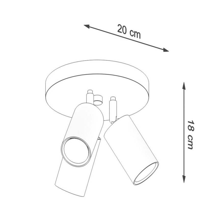Bodové svítidlo RING 3xGU10/10W/230V černá