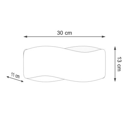 Nástěnné svítidlo TILA 1xG9/40W/230V 30 cm bílá