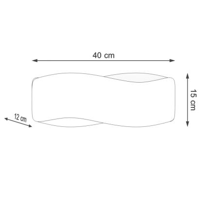 Nástěnné svítidlo TILA 2xG9/40W/230V 40 cm bílá