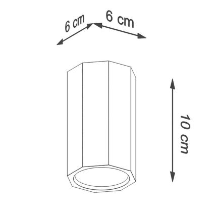 Bodové svítidlo ZEKE 1xGU10/40W/230V 10 cm dub