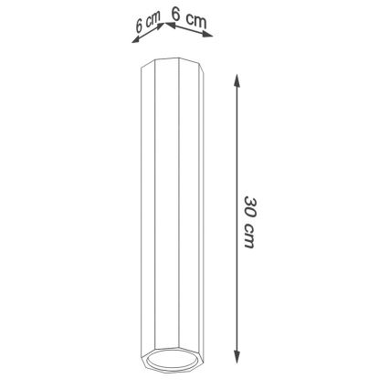 Bodové svítidlo ZEKE 1xGU10/40W/230V 30 cm dub