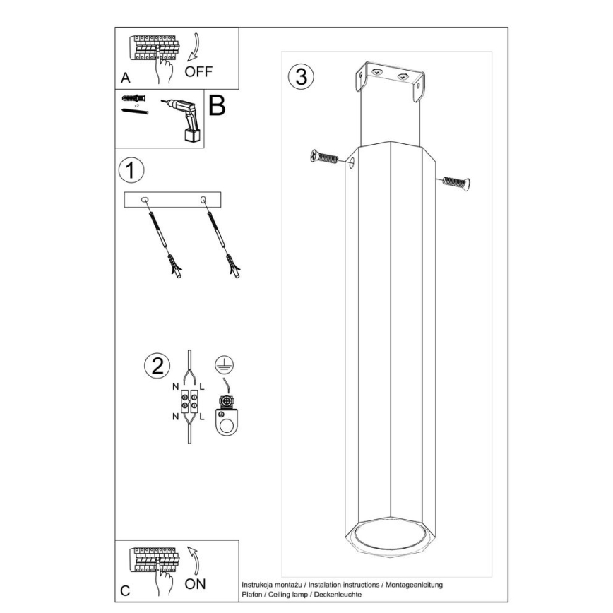 Bodové svítidlo ZEKE 1xGU10/40W/230V 30 cm dub