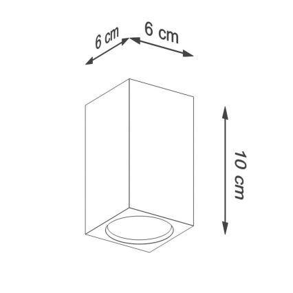 Bodové svítidlo KEKE 1xGU10/40W/230V 10 cm dub