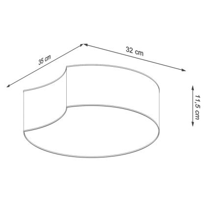 Stropní svítidlo CIRCLE 2xE27/60W/230V bílá