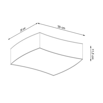 Stropní svítidlo SQUARE 2xE27/60W/230V bílá