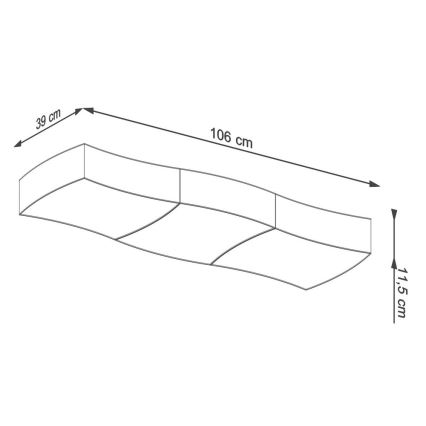 Stropní svítidlo SQUARE 6xE27/60W/230V bílá