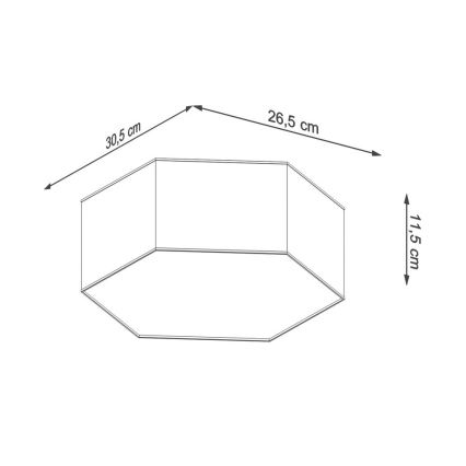 Stropní svítidlo SUNDE 2xE27/60W/230V 11,5 cm černá