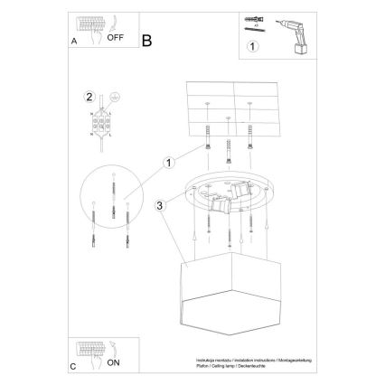 Stropní svítidlo SUNDE 2xE27/60W/230V 13,5 cm černá