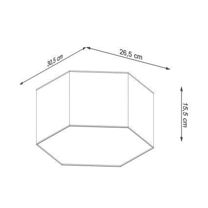 Stropní svítidlo SUNDE 2xE27/60W/230V 15,5 cm černá