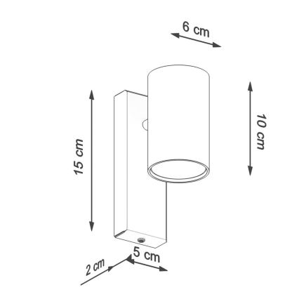 Nástěnné svítidlo UTTI 1xGU10/40W/230V bílá