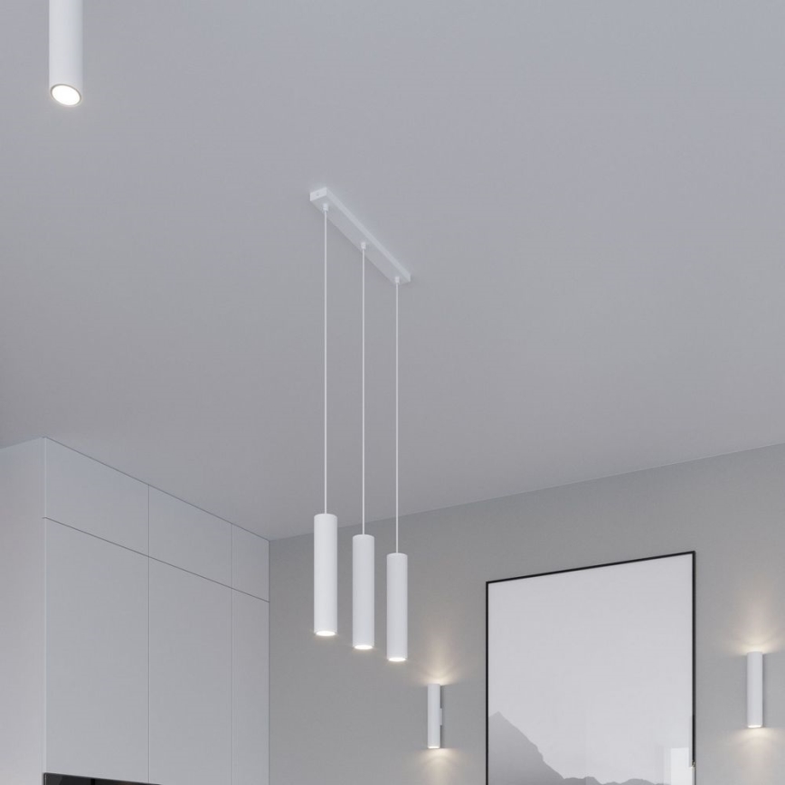 Lustr na lanku LAGOS 3xGU10/10W/230V bílá