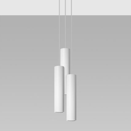 Lustr na lanku LAGOS 3xGU10/10W/230V bílá