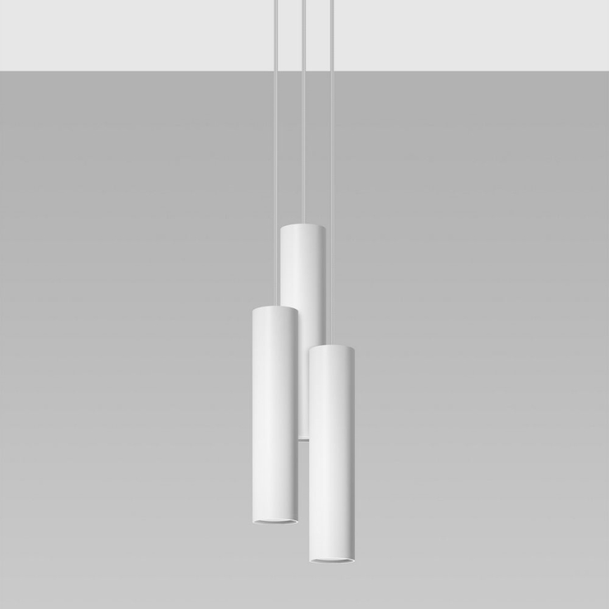Lustr na lanku LAGOS 3xGU10/10W/230V bílá
