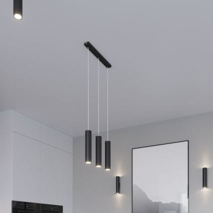 Lustr na lanku LAGOS 3xGU10/10W/230V černá
