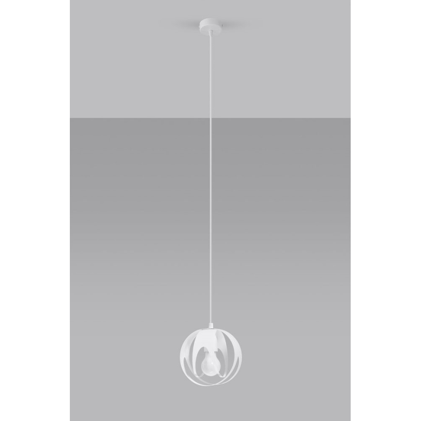 Lustr na lanku TULOS 1xE27/60W/230V bílá