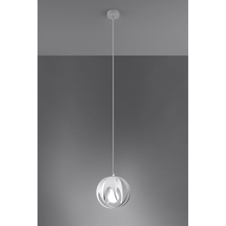 Lustr na lanku TULOS 1xE27/60W/230V bílá