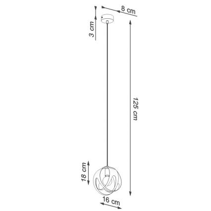 Lustr na lanku TULOS 1xE27/60W/230V bílá