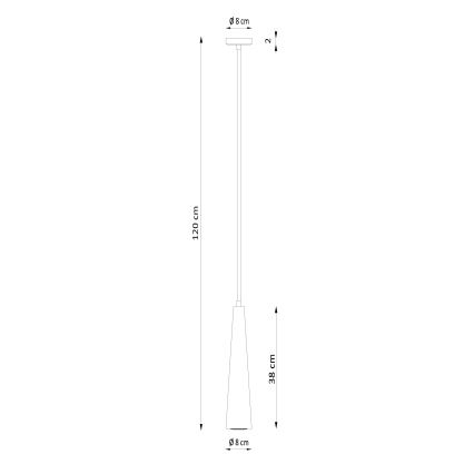 Lustr na lanku SULA 1xGU10/10W/230V pr. 8 cm béžová