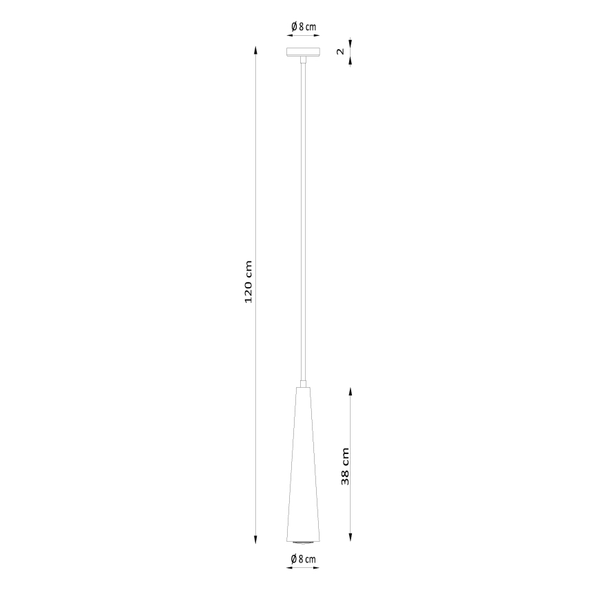 Lustr na lanku SULA 1xGU10/10W/230V pr. 8 cm béžová